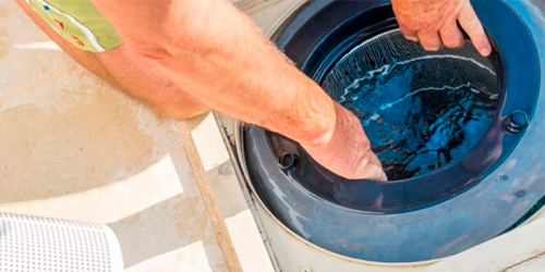 Substituição da areia no filtro da Piscina